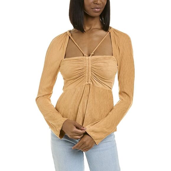 SIMKHAI Dresses & Skirts - Simkhai Womens  Alanna Top, Brown